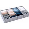 ZENO Clothes Organisers Malm Organizzatore per Cassetti Mobili | Set di 4 Contenitori e Organizer per Vestiti, Cesti Divisori in Tessuto per Intimo, Calze e Abbigliamento