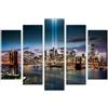 AREDE Set di 5 Stampe da Parete Quadri Moderni Decorazioni da Muro per Casa Soggiorno Camera da Letto e Cucina New York| 120 x 80 cm | Pronto da appendere