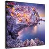 Wallazz Quadri Moderni Soggiorno Liguria - Genova, Sanremo, Alassio, Rapallo, Santa Margherita - 100% Made in Italy - Stampa HD su Tela Canvas - Quadro Camera da Letto - Qualità Artigianale - 30x30cm