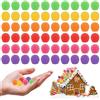 HINGTAI 60 pezzi di caramelle finte di Natale, mini decorazioni natalizie al cioccolato, decorazioni natalizie colorate per il fai da te, decorazioni da appendere per feste adatte ai bambini