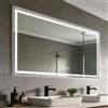 Simusi Specchio da Bagno a LED con Luce 80x150 cm, 3 Colori Rgolabile | Specchio parete con grado di protezione IP44, Orizzontale/Verticale, illuminazione regolabile a 3 colori, antiappannamento