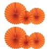 GVPOELR Decorazione del Ventaglio di Carta,Confezione da 6 Pompon di Carta Velina,Decorazione per Feste in Giardino,Carta Decorativa,Pompon di Fiori,Carta, per Matrimonio,Festa in Giardino - Colore Arancione