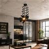 Alpinaluz Spot Soffitto Estensibile Orientabile E27 Cinema Industrial Nero | Braccio a fisarmonica fino a 60 cm, doppio snodo e 4 alette ribaltabili per studio, vetrina, bar e ristorante