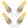 JUTHREE G4 6W Lampadine a LED, 12-24 V AC, equivalente a alogena 40-60W, 600LM G4 Capsula Lampadina, Bianco Luce Diurna 4 Confezioni