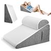 Normodic 3 in 1 Cuscino Antireflusso 50x50x26 cm, Cuscino a cuneo per Letto, Supporto per Gambe e Antireflusso, Fodera Lavabile - per Lettura, TV, Relax