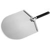 Gi.Metal Pala per Pizza corta in Alluminio anodizzato (Manico 25cm, Testa 30cm) - Linea Amica, certificata per Uso Alimentare, ideale per il Forno di Casa, 100% Made in Italy