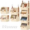 Jinfanshurich Organizer da appendere, 30 x 25 x 25 cm, organizer per armadio con 4 ripiani, inserto per armadio, calzini, colore beige