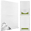 NUTKIT 90x180cm Tenda Plissettata Senza Foratura, Tende Oscuranti Adesive | in Tessuto non Tessuto, 90% Veneziane da Interno, per l'uso, Protezione Solare, Parti per Il Montaggio Incluse - Bianco