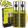 powerland ® Spray olio cucinare 2 set Bottiglia spruzzo olio Vetro speciale verde protezione UV, spruzzatore olio olio d'oliva Spray olio frittiera a aria calda a griglia, insalata, cottura
