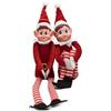 D&D family Tutto ciò di cui hai bisogno D&D family Coppia di Elfi di Natale Decorativi Maschio e Femmina, Elfi Natalizi con Testa in Vinile, Corpo Morbido, Gambe Modellabili e Base Stabile, Decorazioni Natalizie per Casa