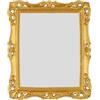 OIGUMR Specchio da parete quadrato in stile vintage, colore oro (27,9 x 23,9 cm)
