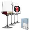 Zwiesel Glas Allround Echo - Set di 4 bicchieri da vino moderni con base speciale, lavabili in lavastoviglie, made in Germany (Art. n. 123381)
