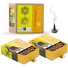 PHOOL LUXURY INCENSE Pacchetto di devozione(80 coni di incenso | 2 fragranze: Tulsi & Jasmine) (verde)