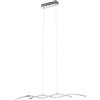 Eglo LED lampada a sospensione Lasana 2, lampada a sospensione a 2 | luci, lampada sospesa in alluminio, acciaio, plastica, colore: cromo, bianco, lunghezza: 87 cm