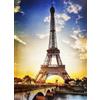 KUSTOM ART Poster Decorativo da Parete Serie Paesaggi e Città Parigi Vista Torre Eiffel Stampa su Carta Patinata 40x30cm Senza Cornice