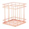 BEIJIALY Cestini in Filo Metallico, Cestino Portaoggetti in Rete Metallica, Cestino Portaoggetti in Ferro Oro Rosa Portaoggetti Portaoggetti Decorazioni per Desktop Vassoio Portaoggetti da Tavolo(B)