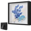 VIQIHEOE Cornice Portafoto 3D, Cornice per Oggetti 20 x 20 cm, con Lastra Acrilica Trasparente, Scatola per Fiori 3D in Legno Profonda 3 cm, per Oggetti, Regali, Regalo di Nozze, Nero