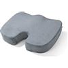 VITALmaxx Cuscino ergonomico in gel | Comfort ottimale su ogni sedia | Riduce la pressione su muscoli, glutei e coccige | Con memory foam/schiuma comfort [grigio]