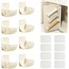 SEVEMKTC Supporto Fogli Alluminio Porta Muro con Ganci Laterali 4 Coppie | Porta Rotoli Alluminio e Pellicola, Autoadesivo Organizzatore Portarotolo per Cucina Armadietto Frigorifero, Bianco