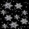 Herzwild - 35 fiocchi di neve in cristallo acrilico trasparente, decorazioni per albero di Natale da appendere