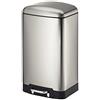 kela 10902 - Pattumiera a Pedale Davino, 12 l, 27 x 23 x 40 cm, in Acciaio Inox, Colore: Argento