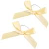 Blausky 50 pezzi 5 x 4 cm piccoli fiocchi, nastro di raso decorativo, fiocchi di Natale, fiocchi con elastici per confezioni regalo, bottiglia di profumo, bottiglia di vino, oro