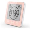 FRTmvg Orologio digitale da doccia con sveglia, timer impermeabile per bagno, ampio display LCD (ora/temperatura/umidità), 3 opzioni di montaggio, per bagno, cucina, stazione di trucco (rosso)