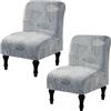 uyeoco 2 Pezzi Coprisedia Senza Braccioli Elasticizzati Accent Copri Poltroncina Stampato Copripoltrona Senza Braccioli per Soggiorno Fodera per Sedia Senza Braccioli Antiscivolo (Color : 12)
