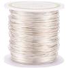 BB Beadthoven Beadthoven - Filo metallico in rame, 0,5 mm, 23 m, color argento, resistente all'ossidazione, pieghevole, fili metallici per la realizzazione di gioielli e per creazioni fai da te