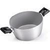 Moneta Innova Casseruola 2m 24cm, rivestimento naturale FineGres (NO PFAS), anche per induzione, 100% Made in Italy
