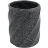 OISE ART STORE Trade Shop - Bicchiere Porta Spazzolini in Ceramica Rigato Marmo Nero Accessori Arredo Bagno 87795 -