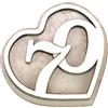 DLM Bomboniere DLM-A1077 Bomboniere 12 Calamite Magneti in legno cm 5x5 linea cuore con numero 70 bianco per confettate segnaposti di 70 Compleanno maschio e Femmina