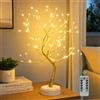 Mepham Albero Luminoso a LED per Interni con Telecomando, 108 LED Lampada ad Albero Dimmerabile, 8 Modalità, Decorazione Illuminata, Addobbi Natalizi per Soggiorno e Camera da Letto