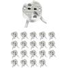 ledscom.de 20x portalampada GU5.3/G4, ceramica, bianco, 12 V CA, max. 25 W