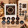 Generic Christmas Vinyl Player Fridge Record NFC Magnetic Music Box Set,LED Acrylic | Mini Jingle Magnets,Mini NFC Record Player with 9 Programmable Vinyl Records,Personalized Audio,Xmas Desk Decor Gift