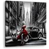 Artenor Quadro Accenti in Rosso Istante Cinematografico, 60 x 60 cm - Made in Italy, Quadri Moderni Soggiorno, Camera da Letto, Cucina, Poster da Parete, Decorazioni Casa