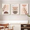 MKHFUW Set di 3 poster stampati con foglie botaniche astratte - Arte da parete, disegno di donna in stile Boho, senza cornice (Design 07, 3 pezzi - 40 x 60 cm)