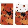 Artoid Mode Set da 2 Strofinacci da Cucina Autunnali Gatto Zucche 42x65cm | Asciugamani Poliestere Stagionali Foglie Fall Decorazione Cucina