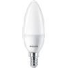 PHILIPS Lampadina LED Fiamma E14 60W Bianco Caldo Smerigliato