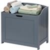 Relaxdays Cassa portabiancheria, 80 L, per Biancheria Sporca, Lenzuola e Giocattoli, Bagno, cassapanca con Coperchio