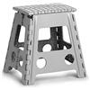 Zeller 13036 Premium - Sgabello pieghevole, in plastica, grigio, certificato TÜV, portata fino a 150 kg, ca. 38,5 x 31,5 x 39 cm