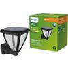 Philips LED Vapora Lampada Solare da Parete per Esterni, Luce Bianca Calda, 1.5W, IP44, Nero