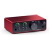 Focusrite Scarlett Solo 4th Gen Interfaccia audio USB-C | 1 preamp microfonico XLR, 1 Inst in Hi-Z, 24 bit/192 kHz, intervallo dinamico di 120 dB, Air, compatibilità PC/Mac/iPad
