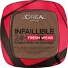 L'Oreal Paris L'Oréal Paris Fondotinta In Polvere Infaillible 24h, Ultra-Coprente e Opacizzante a Lunga Tenuta, Formula Traspirante, Tonalità: 390 Ebony