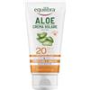 equilibra Solari, Aloe Crema Solare SPF 20 Travel Size, a Base di Aloe Vera, Vitamina C ed E, Olio di Argan, Olio di Cocco e Burro di Karité, Per un'Abbronzatura Sana e Naturale, Water Resistant, 75ml