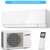 Mitsubishi Electric Kirigamine Zen - Climatizzatore monosplit 9.000 BTU per stanze fino a circa 25 mq