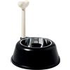 Alessi Lupita AMMI02 B - Ciotola per Cani di Design in Resina Termoplastica e Acciaio Inox 18/10, Nero