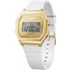 ICE-WATCH - ICE digit retro Metal silver mirror White - Orologio bianco da Donna con Cinturino in silicone - 022734 (Small)