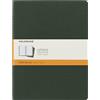 Moleskine Cahier Journal, Set di 3 Quaderni con Pagine a Righe, Copertina in Cartone e Cucitura a Vista in Cotone, Colore Verde Mirto, 120 Pagine, Extra Large 19 x 25 cm