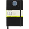 Moleskine Classic Notebook Expanded, Taccuino con Pagine Bianche, Copertina Rigida e Chiusura Elastica, Formato Large 13 x 21 cm, Colore Nero, 400 Pagine